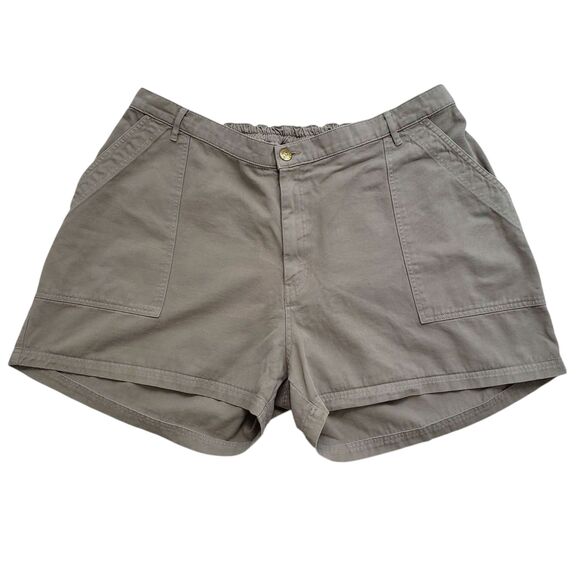 Big Bud Press Pants - Big Bud Press Work Pants Shorts Womens 3XL Green Elastic Waist Los Angeles
